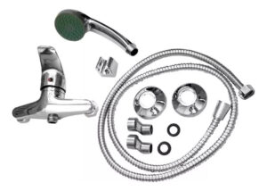 Kit Llave Ducha Tina Tradicional Monomando Flexible Telefono
