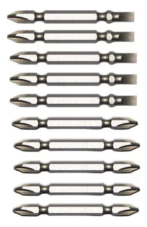 10 Puntas Doble 50mm Phillips Destornillador Cruz Y Paleta