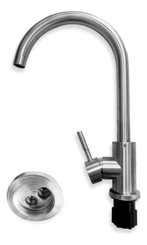 Llave Lavaplatos Monomando Acero Inox Agua Fria Y Caliente