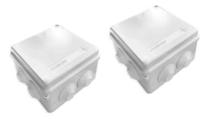 2 Caja Estanca Con Cono Electrica 85x85x50 Ip55 Sello Sec