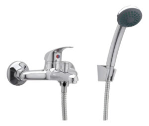 Monomando Llave Tina Cromada Flexible Y Ducha Telefono