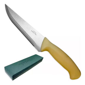 Cuchillo Cocina Carnicero  7 PuLG Mango Blanco + Piedra