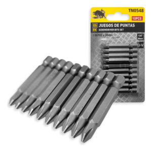 Puntas Phillips Ph2 Punta Magnetica Hexagonal 1/4 50mm 10pcs