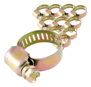 12 Abrazadera Manguera 1/2 Metalica Griferias Dorado