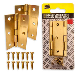 4 Bisagra Galvanizada Zincada 4pc 2,5 Pulgadas + 24 Tornillo