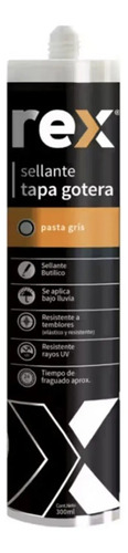 Silicona Tapagoteras Butílico Cartucho 300ml Sellagotera