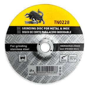 5 Disco De Desbate Metal Acero Inoxidable 180x6.0x22,23mm Amarillo