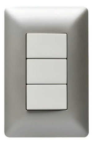 Interruptor Triple Cortacorriente Pared Champagne Stanford 10 A 250v Gris