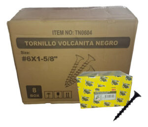 Tornillo 6 X 1 5/8 Crs Volcanita Negro X 4240 Unidades