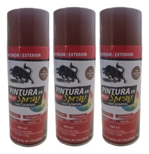 3 Unidades Spray Anticorrosivo Color Cafe 400ml Café