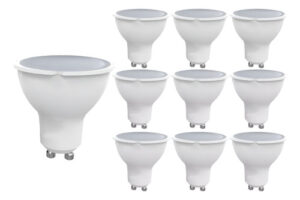 Pack 10 Ampolletas Bombillo Led Gu10 7w Sec Luz Fría Lampara Frío