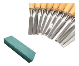 12 Gubias Cincel Para Tallado Madera + Estuche Piedra Afilar