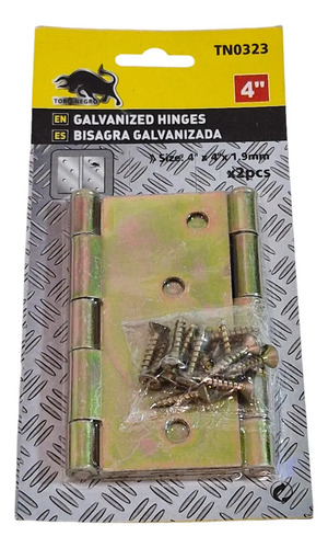 Bisagra Cuadrada Galvanizada - 4 Pulgada - 2 Pcs