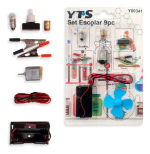 Kit Circuito Motor A Pila 2aa Electrico 9 Piezas Set Escolar