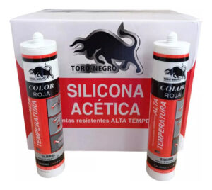 Silicona Roja Alta Temperatura Color Rojo Caja 24 Unidades