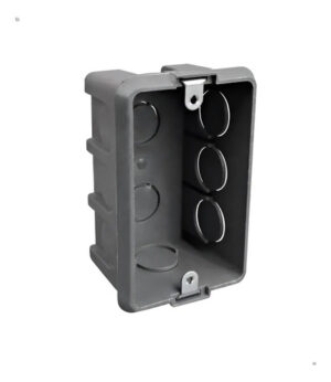 Caja Distribución Embutida - Oreja Metal - Gris - 10 Unid Gris