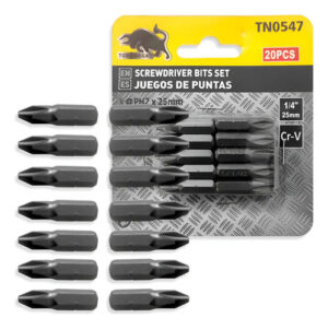 20 Puntas Destornillador O Taladro 25mm Phillips Cruz Ph2