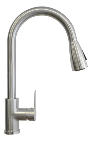 Monomando Lavaplatos - Veletri Stretto - Acero Cromado Plateado Cromado