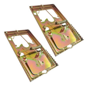 2 Trampa Raton Metalica Grande 82x165mm Roedores Ratas
