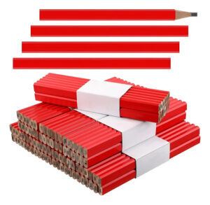 120 Unidades Lápiz Carpintero Madera Albañil Construcción Negro