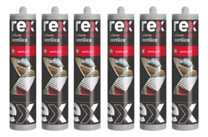 6 Silicona Tapagotera Sellante Acrilico Gris