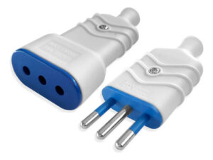 Enchufe Macho + Hembra Volante 250v 10a 2p Tierra 1500w