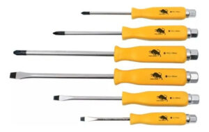 Set 6 Juego Destornilladores De Golpe Kit Cruz Paleta