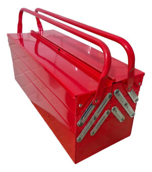 Caja Herramientas Articulada Metálica 3 Niveles 53cm Roja Rojo