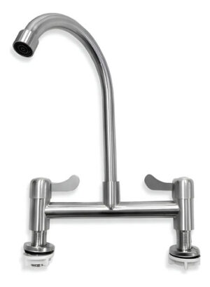 Llave Grifo Combinacion De Acero Inoxidable Para Lavaplatos Plateado Acero Inoxidable