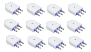 Pack 12 Enchufe Macho Volante 2p+t 10a 250v