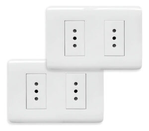 2 Tomacorriente Doble 2p + Tierra 10a 250v Certificacion Sec Blanco