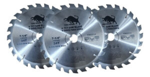 3 Disco De Corte Sierra Circular Para Madera 24 Diente 7 1/4 Color Plateado