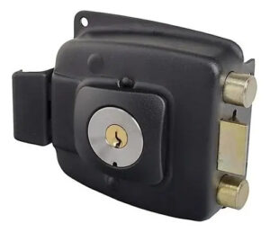 Cerradura Chapa De Sobre Poner Para Reja Y Porton Negro