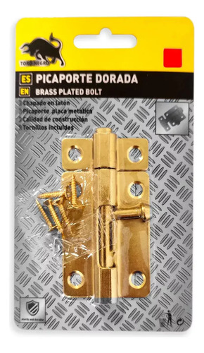 12 Pestillo Picaporte Pasador - 3 Pulgadas - T. N Dorado
