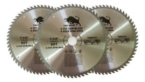 Disco Para Sierra Circular 7 Pulgadas 60 Dientes 3 Unidades Plateado
