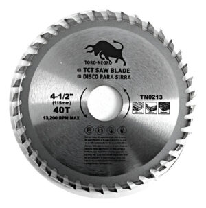Disco Sierra Circular 4 1/2 Pulgada 40 Dientes Corte Madera Plateado