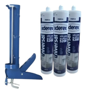 3 Uds Silicona Baño Y Cocina Blanca 300ml + Calafatera