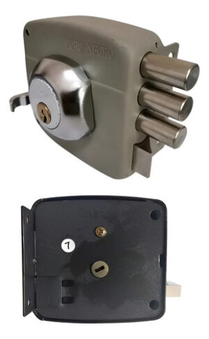 Chapa Cerradura Sobreponer Cerrojo Triple Seguridad Hogar Verde