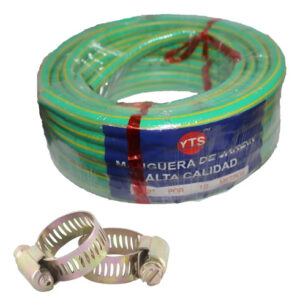 Manguera Reforzada Flex 1/2-10mtrs+ Abrazadera Yts Verde