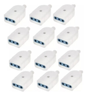 Pack 12 Enchufe Hembra Volante 2p+t 10a 250v