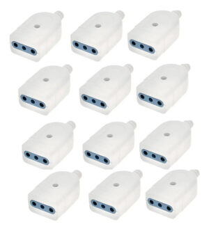 Pack 12 Enchufe Hembra Volante 2p+t 10a 250v