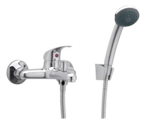 Monomando Llave Tina Cromada Flexible Y Ducha Telefono