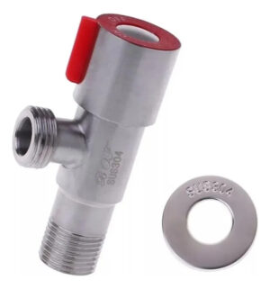 Llave De Paso Angular 1/2 Válvula De Cierre Roja