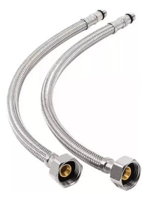 2 Manguera Flexible Monomando 40 Cm Par