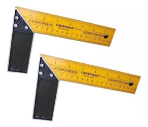 2 Escuadra Carpintero Esquina 12 Pulgadas Acero Templado