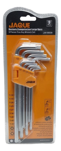 Llaves Estrellas Torx Largas Juego 9 Piezas Jaque Acero Endurecido