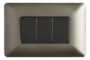 2 Interruptor Luz Botón Pared Triple Café 10a 250v Sec Marrón
