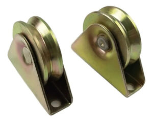 Rueda Metálica 70mm Con Base 75x10 Mm Para Portón Corredera