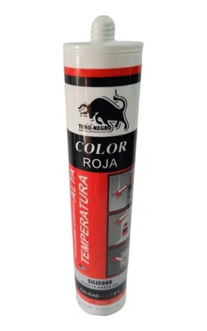 Silicona Alta Temperatura Color Rojo 300ml