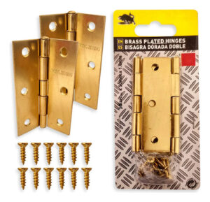 2 Bisagra Galvanizada Zincada 2pc 2,5 Pulgadas + 12 Tornillo